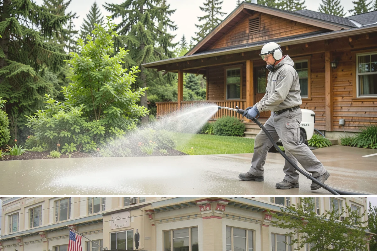 Soft Deck Washing in Anacortes, Skagit County, WA - Soft wash decks in warm, dry summer weather to allow proper drying afterward.