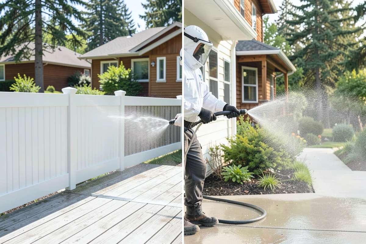 Soft Deck Washing in Beaux Arts Village, King County, WA - Inspect board condition and clear the deck