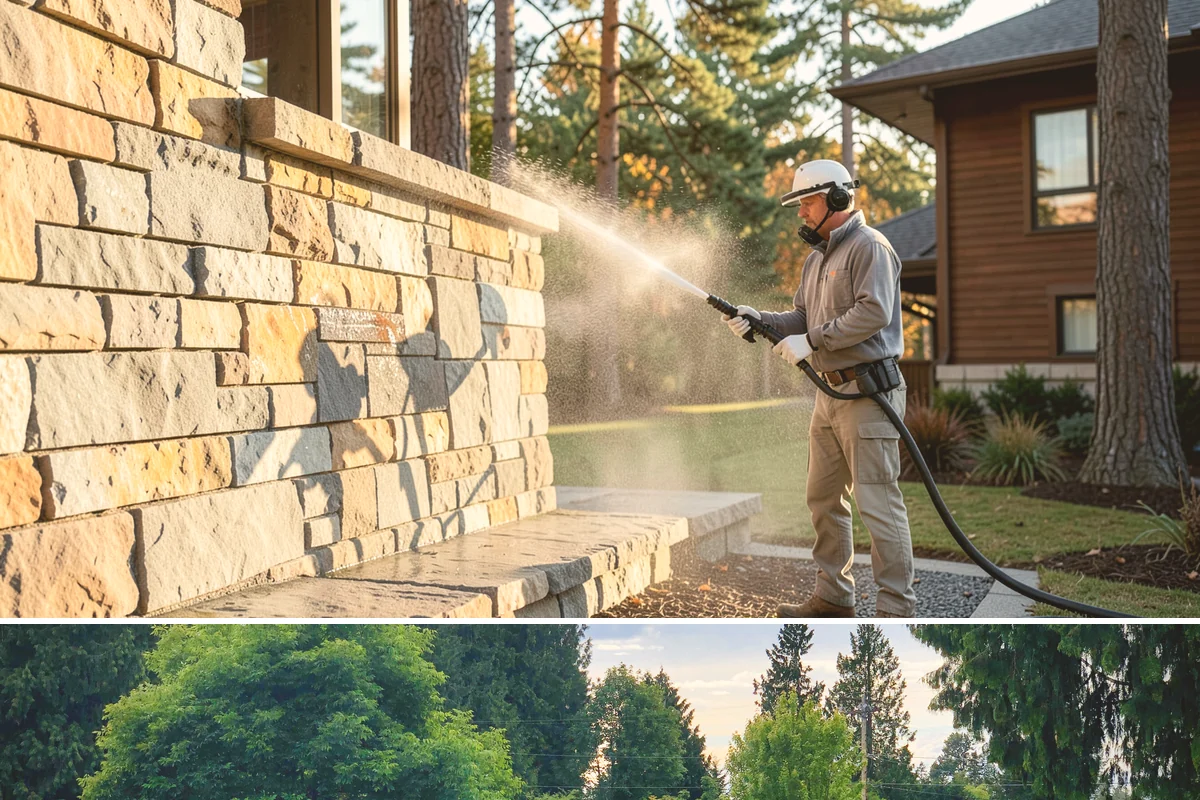 Soft Deck Washing in Bonney Lake, Pierce County, WA - Soft wash decks in warm, dry summer weather to allow proper drying afterward.