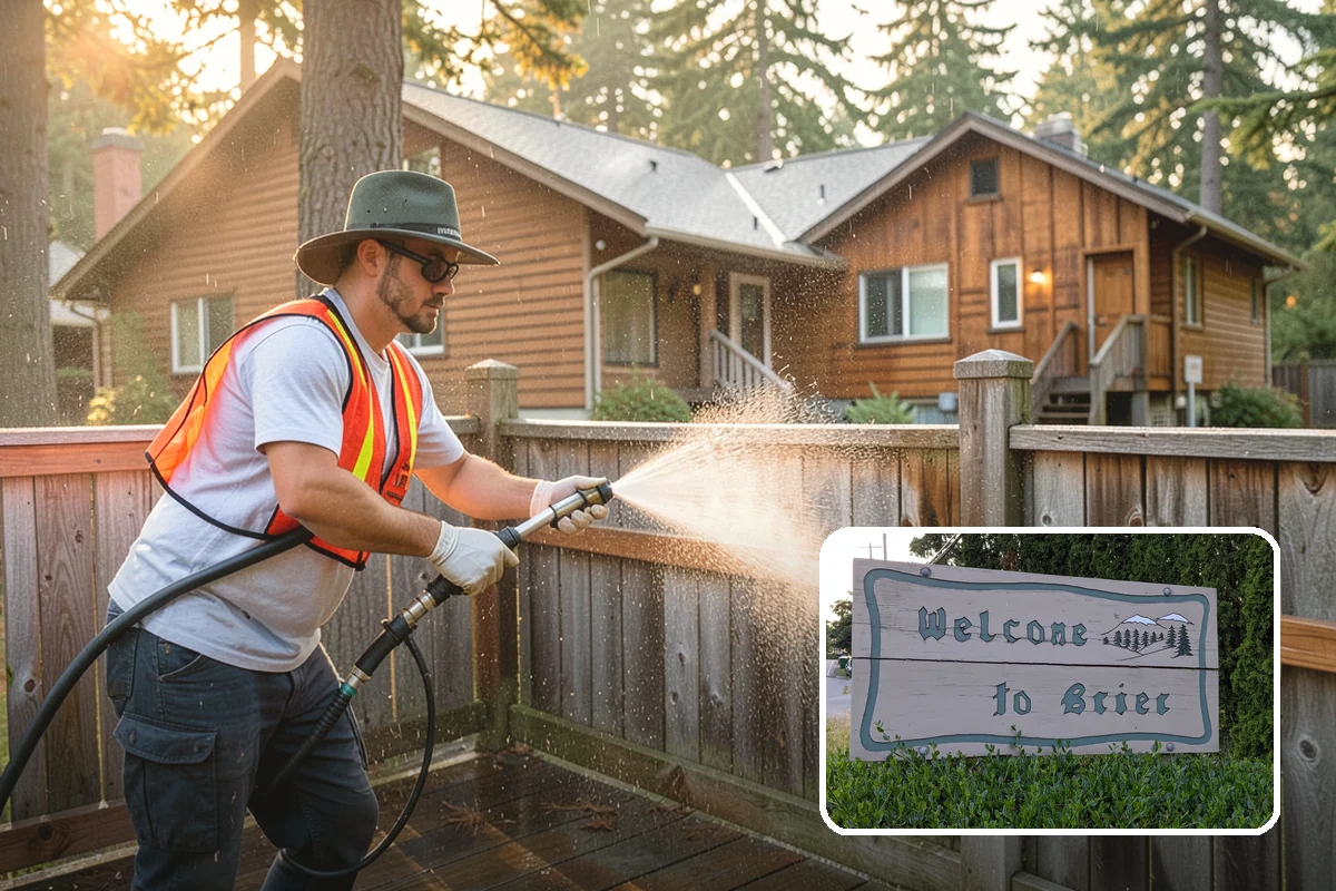 Soft Deck Washing in Brier, Snohomish County, WA - Cleans without splintering or furring the wood