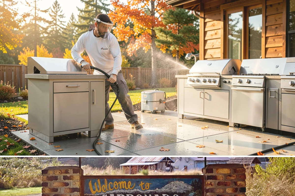 Soft Deck Washing in Carbonado, Pierce County, WA - Soft wash decks in warm, dry summer weather to allow proper drying afterward.