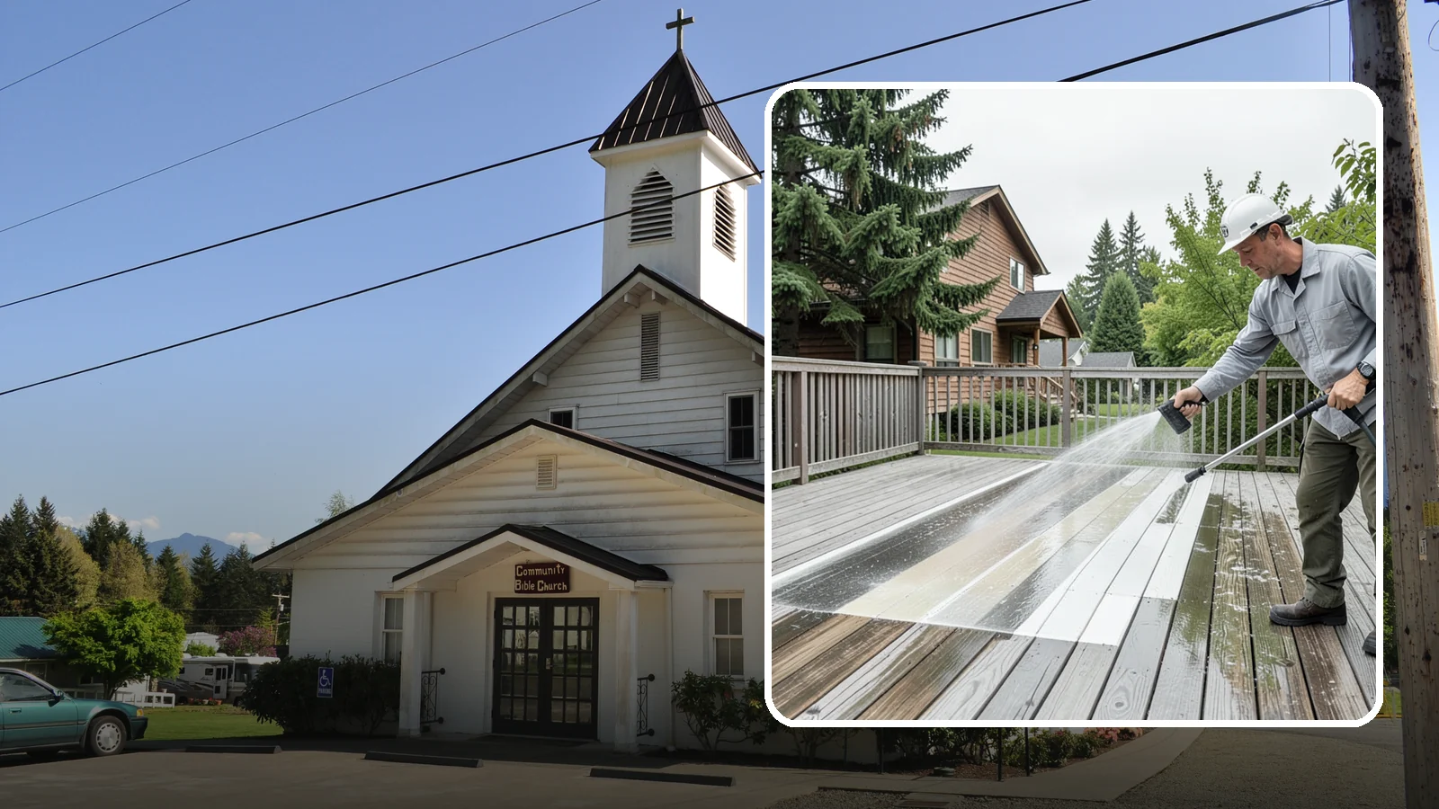 Soft Deck Washing in Concrete, Skagit County, WA - Use low-pressure soft washing to clean delicate or aged decking without splintering the surface.