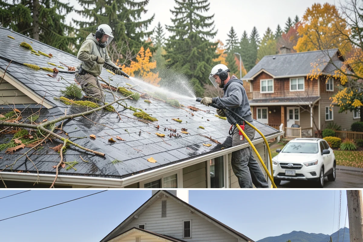 Soft Deck Washing in Concrete, Skagit County, WA - Soft wash decks in warm, dry summer weather to allow proper drying afterward.