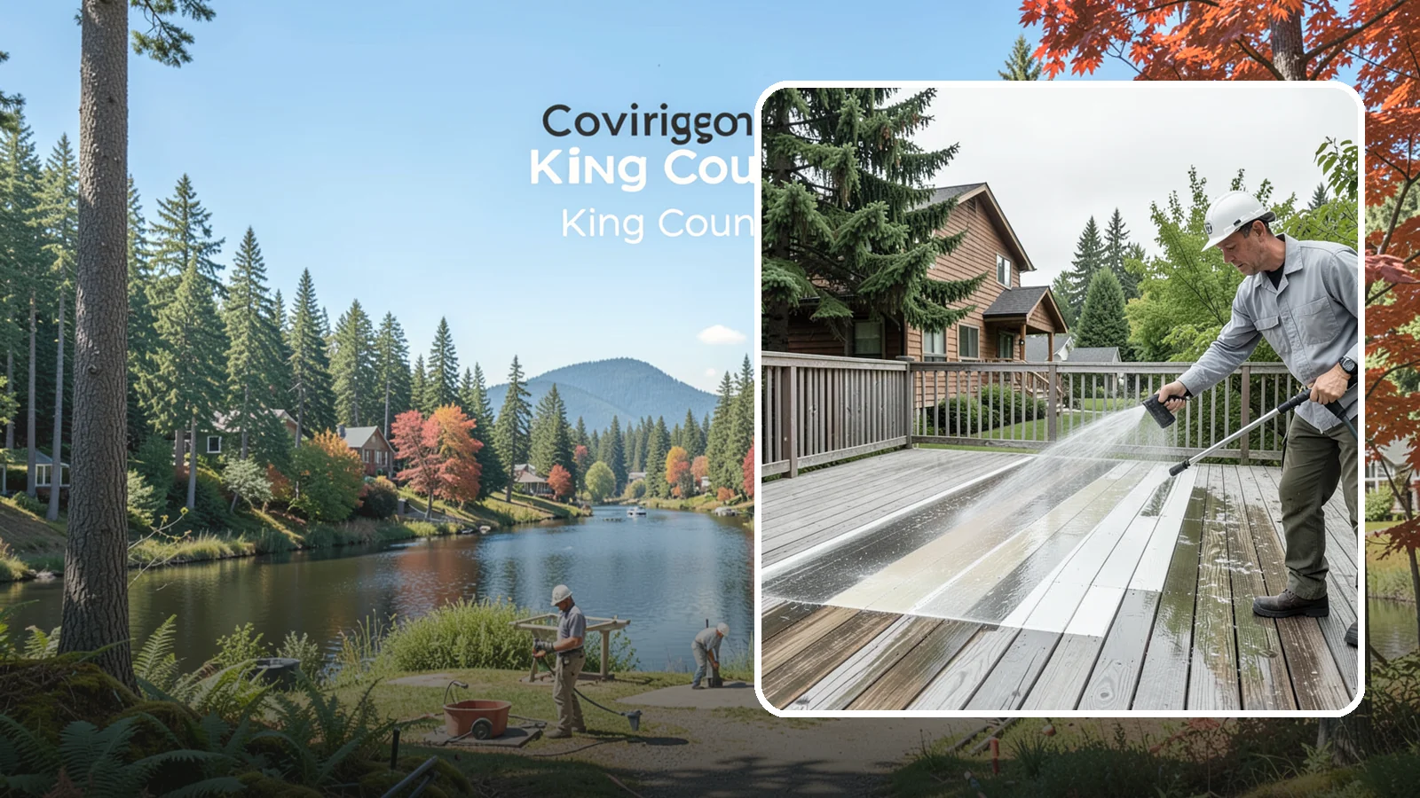 Soft Deck Washing in Covington, King County, WA - Use low-pressure soft washing to clean delicate or aged decking without splintering the surface.