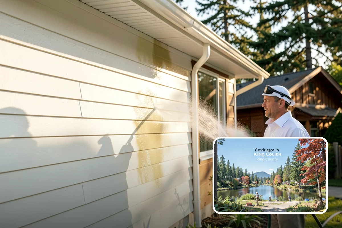 Soft Deck Washing in Covington, King County, WA - Cleans without splintering or furring the wood
