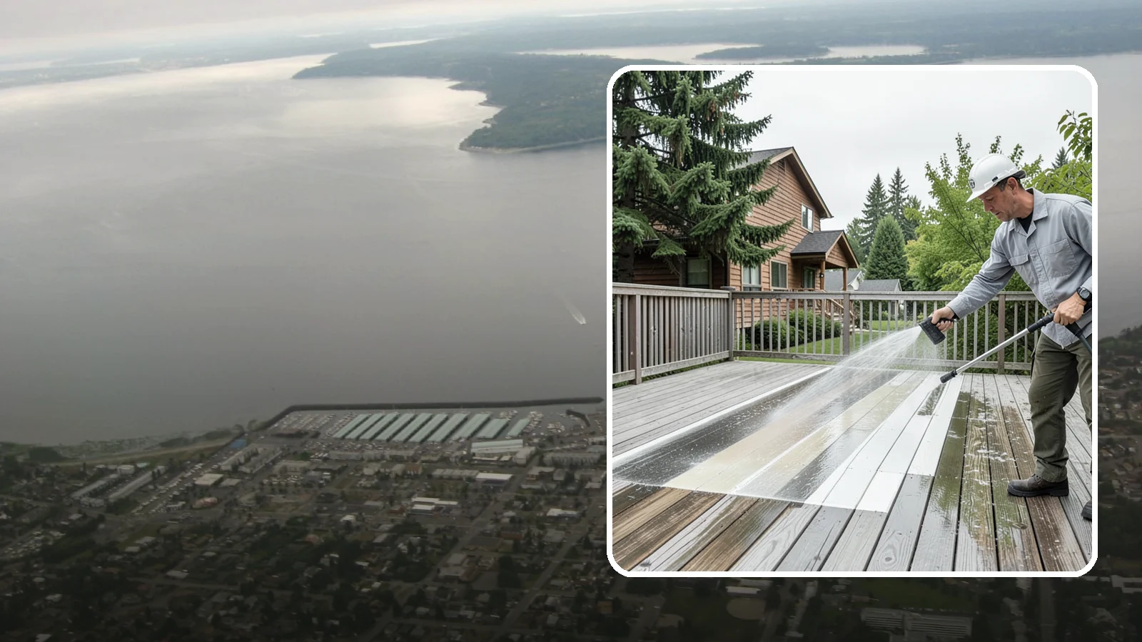 Soft Deck Washing in Des Moines, King County, WA - Use low-pressure soft washing to clean delicate or aged decking without splintering the surface.
