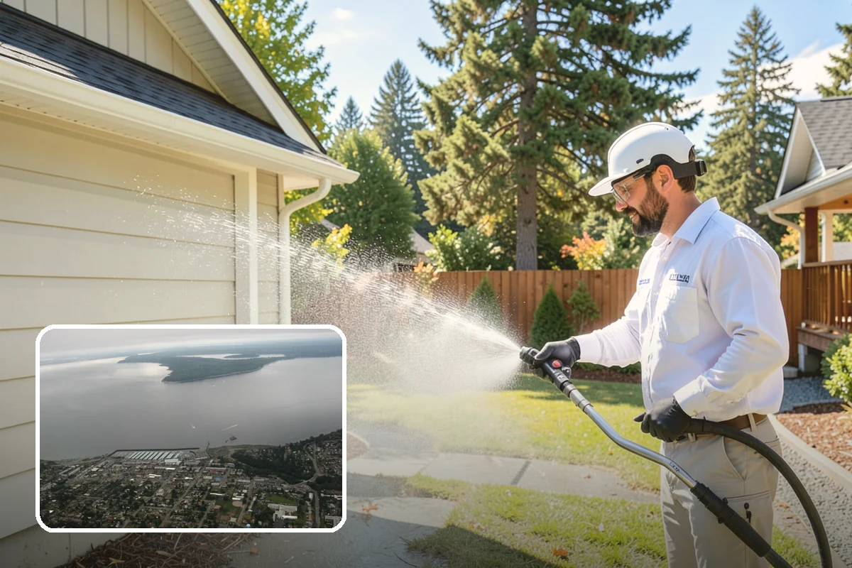 Soft Deck Washing in Des Moines, King County, WA - Cleans without splintering or furring the wood