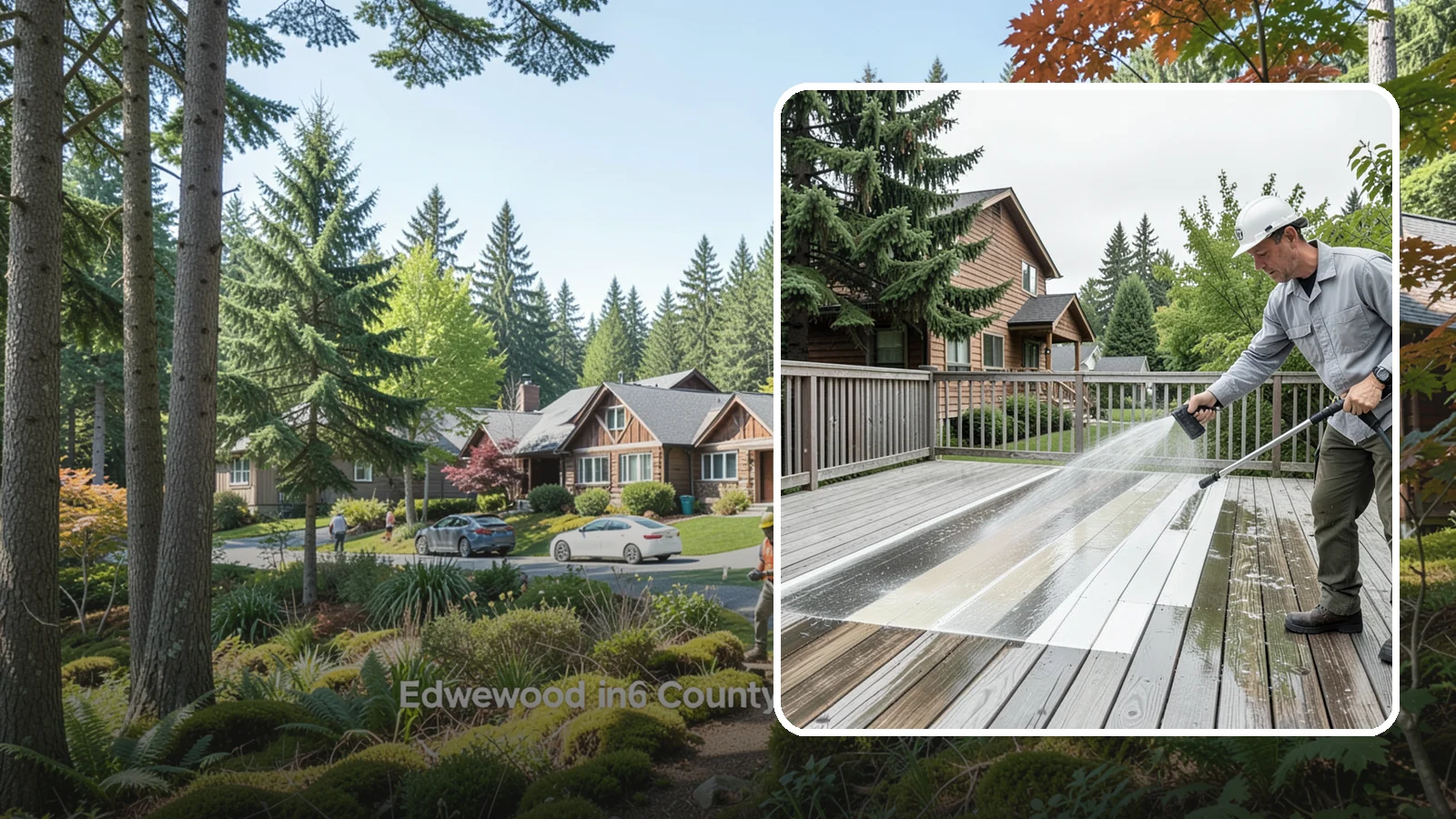 Soft Deck Washing in Edgewood, Pierce County, WA - Use low-pressure soft washing to clean delicate or aged decking without splintering the surface.