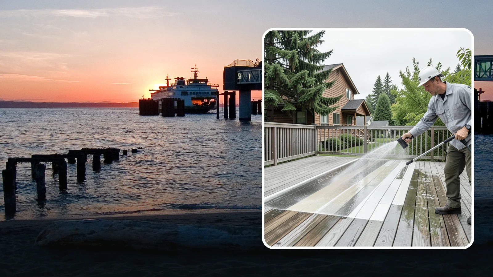 Soft Deck Washing in Edmonds, Snohomish County, WA - Use low-pressure soft washing to clean delicate or aged decking without splintering the surface.