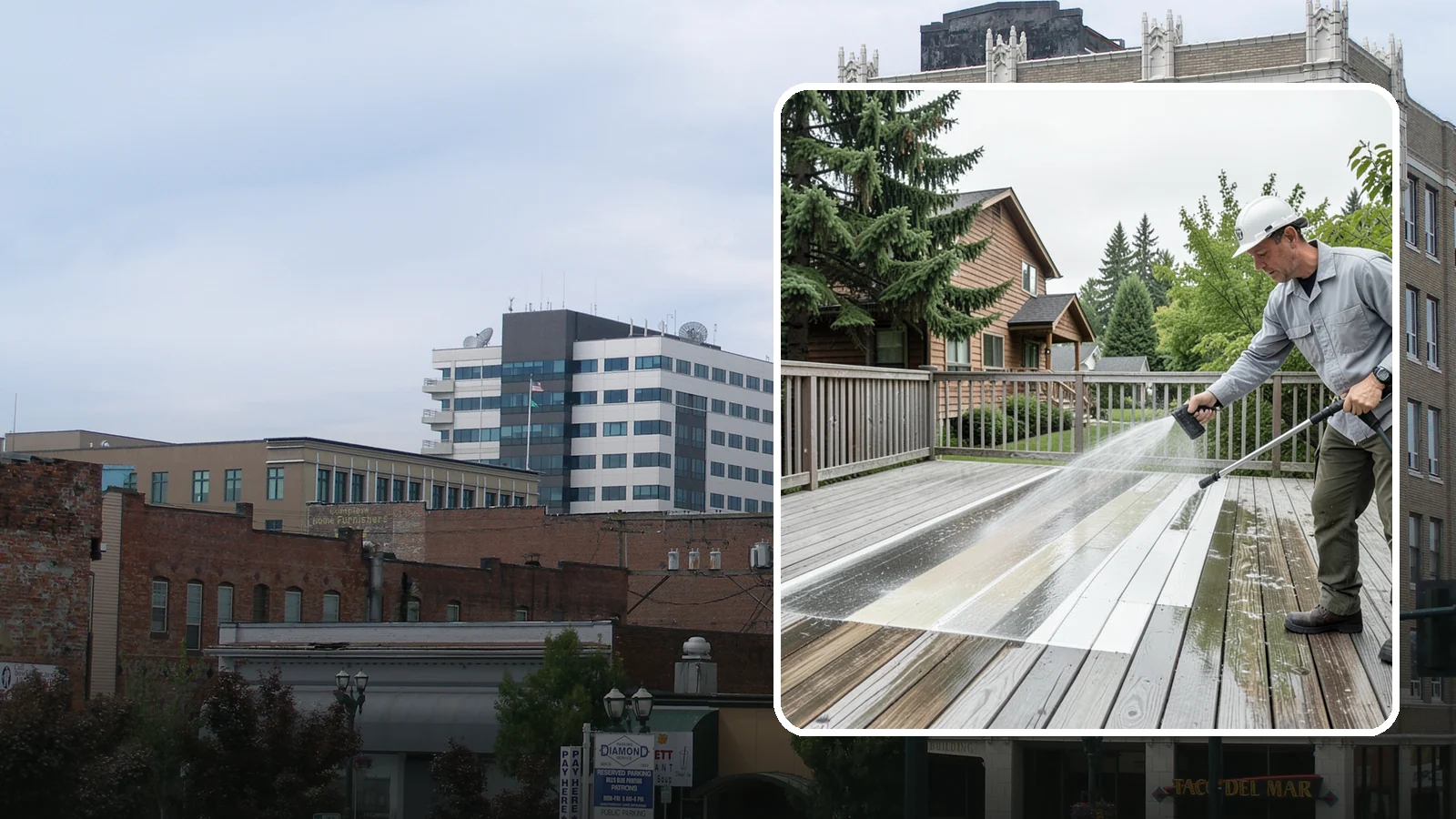 Soft Deck Washing in Everett, Snohomish County, WA - Use low-pressure soft washing to clean delicate or aged decking without splintering the surface.