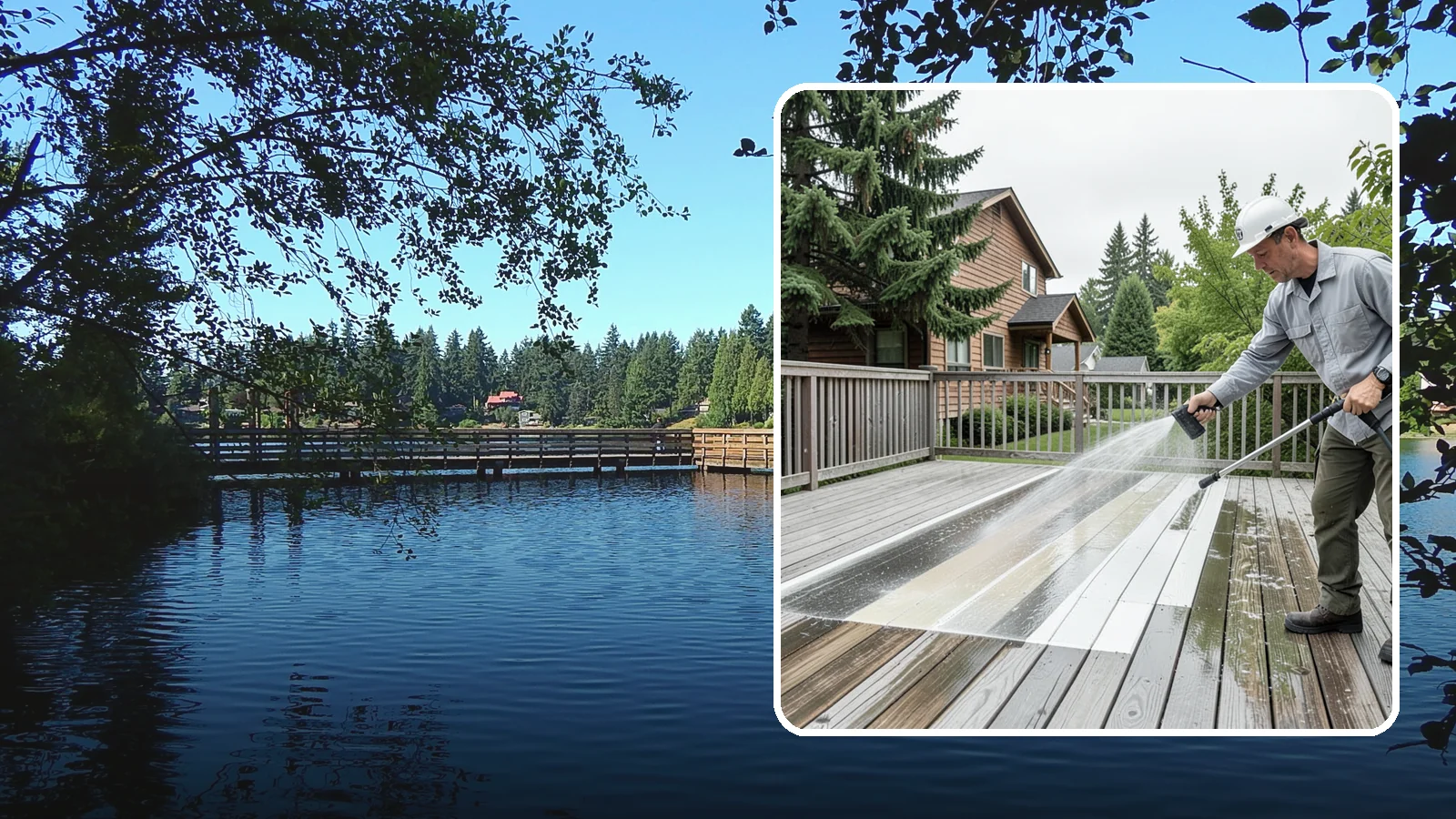 Soft Deck Washing in Federal Way, King County, WA - Use low-pressure soft washing to clean delicate or aged decking without splintering the surface.