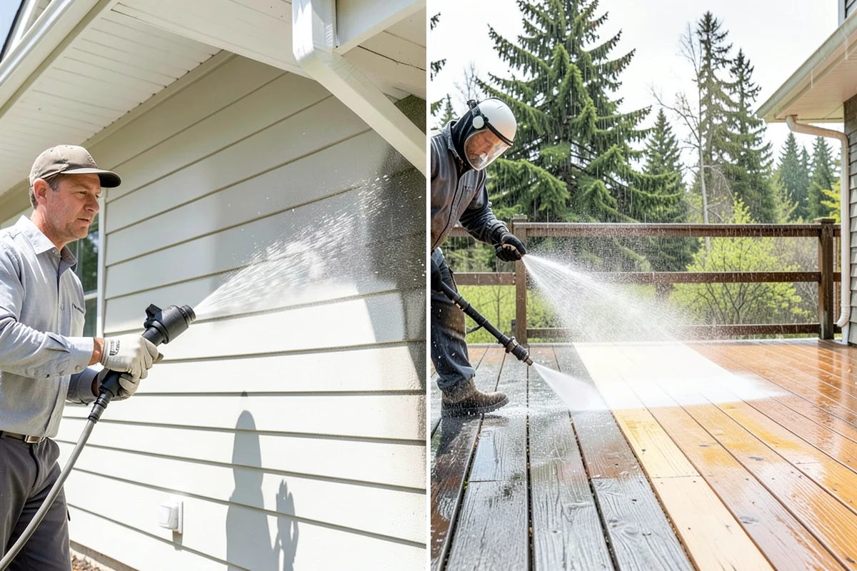 Soft Deck Washing in Federal Way, King County, WA - Inspect board condition and clear the deck