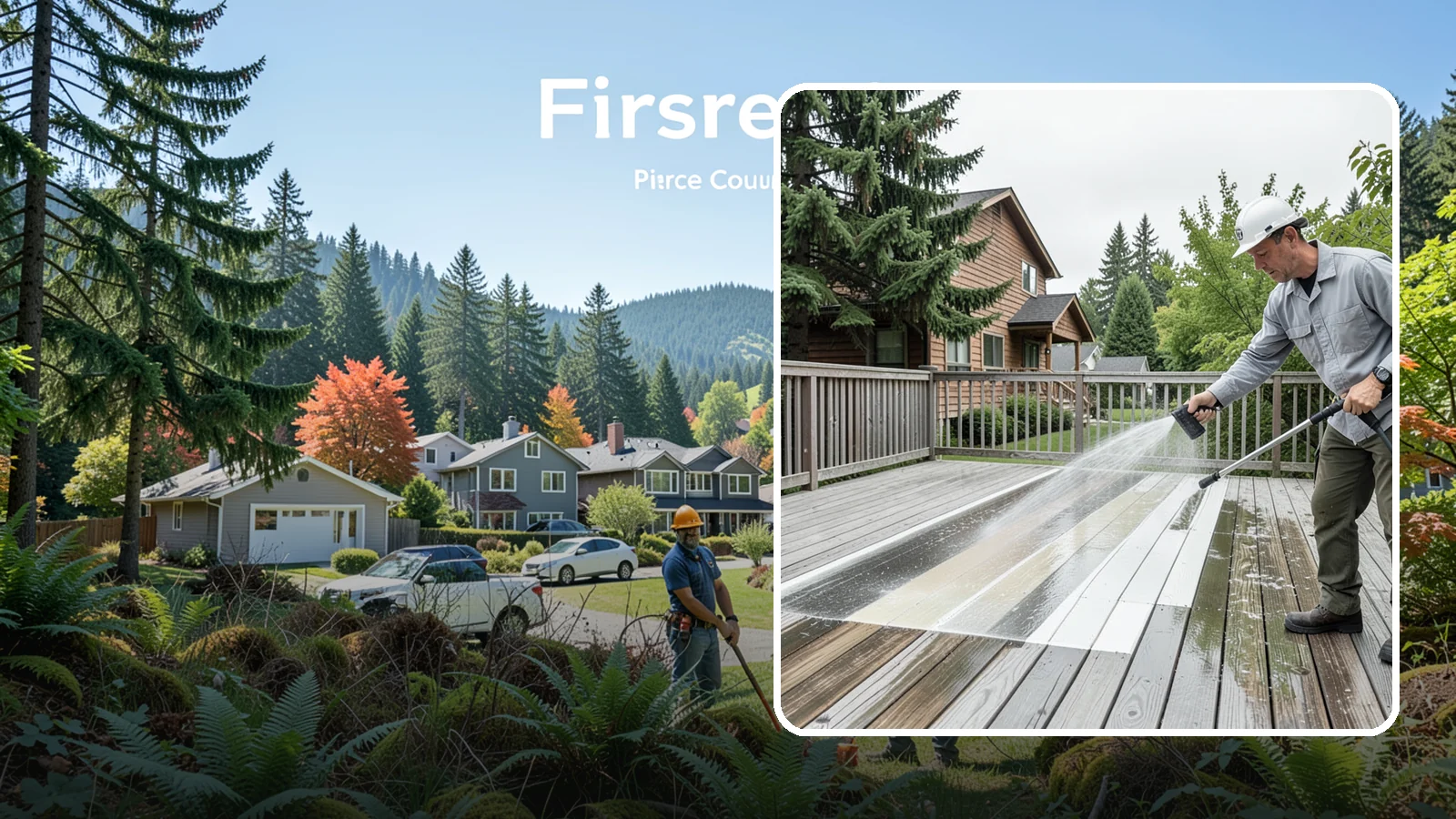 Soft Deck Washing in Fircrest, Pierce County, WA - Use low-pressure soft washing to clean delicate or aged decking without splintering the surface.