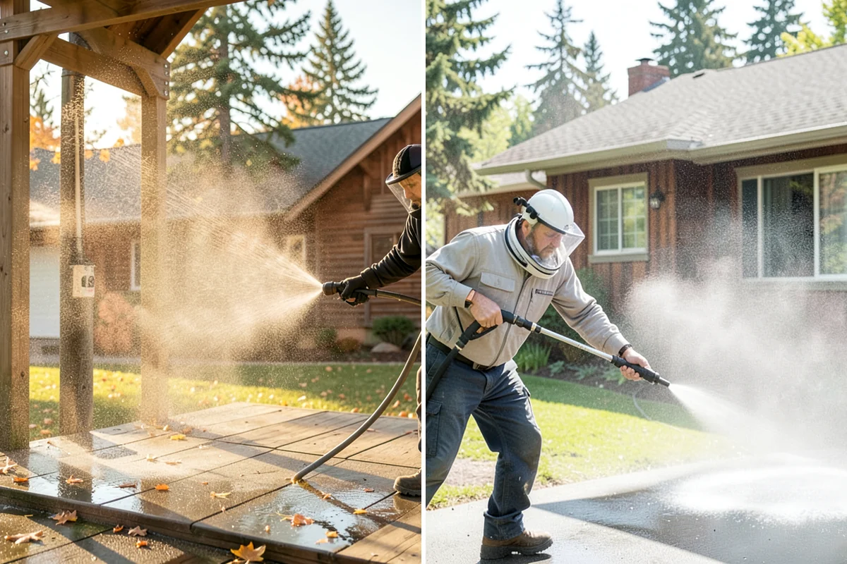 Soft Deck Washing in Fircrest, Pierce County, WA - Inspect board condition and clear the deck