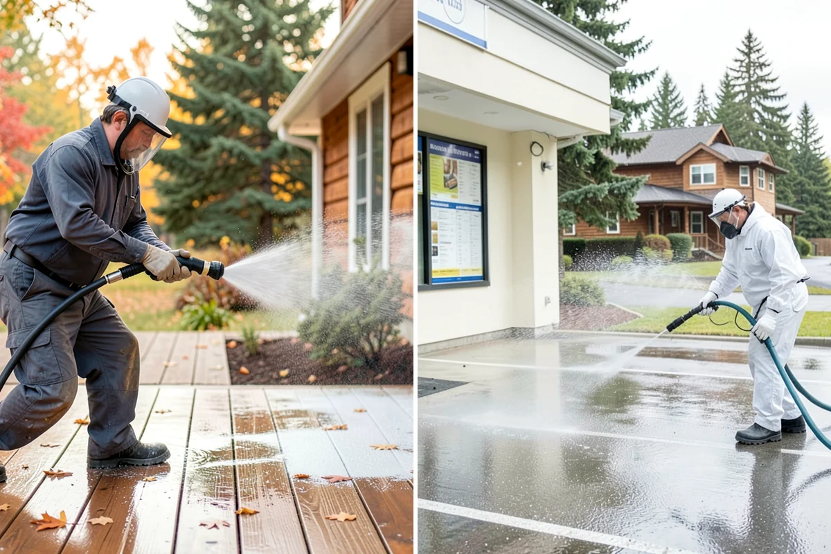 Soft Deck Washing in Gig Harbor, Pierce County, WA - Inspect board condition and clear the deck