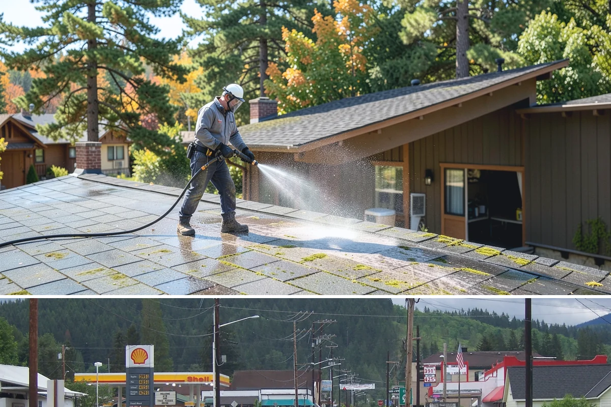 Soft Deck Washing in Granite Falls, Snohomish County, WA - Soft wash decks in warm, dry summer weather to allow proper drying afterward.