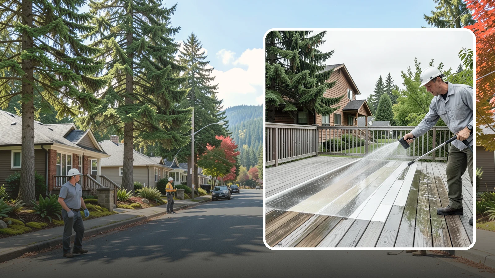 Soft Deck Washing in Hunts Point, King County, WA - Use low-pressure soft washing to clean delicate or aged decking without splintering the surface.