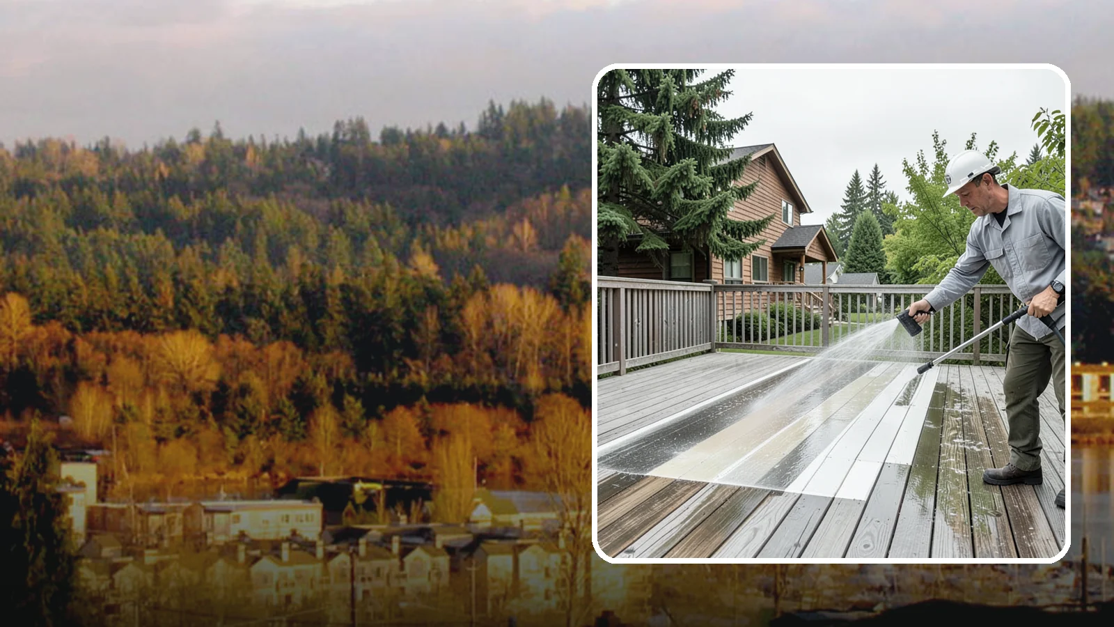 Soft Deck Washing in Kenmore, King County, WA - Use low-pressure soft washing to clean delicate or aged decking without splintering the surface.