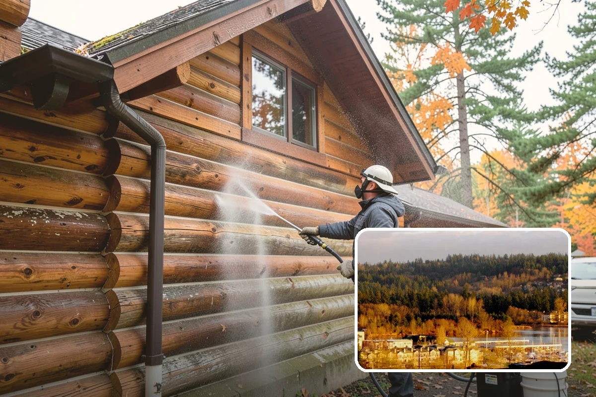 Soft Deck Washing in Kenmore, King County, WA - Cleans without splintering or furring the wood
