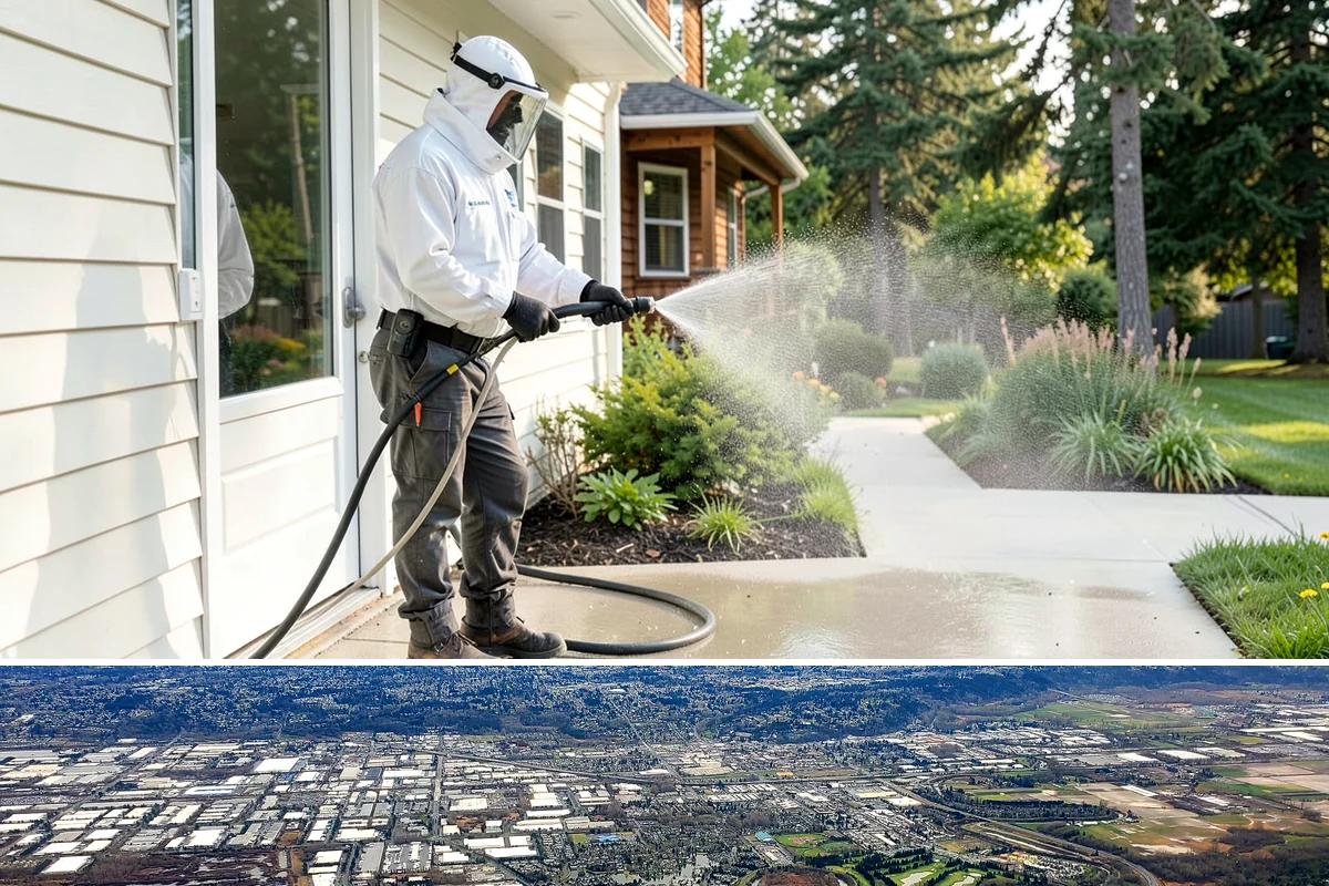 Soft Deck Washing in Kent, King County, WA - Soft wash decks in warm, dry summer weather to allow proper drying afterward.