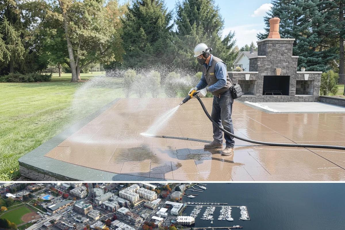 Soft Deck Washing in Kirkland, King County, WA - Soft wash decks in warm, dry summer weather to allow proper drying afterward.