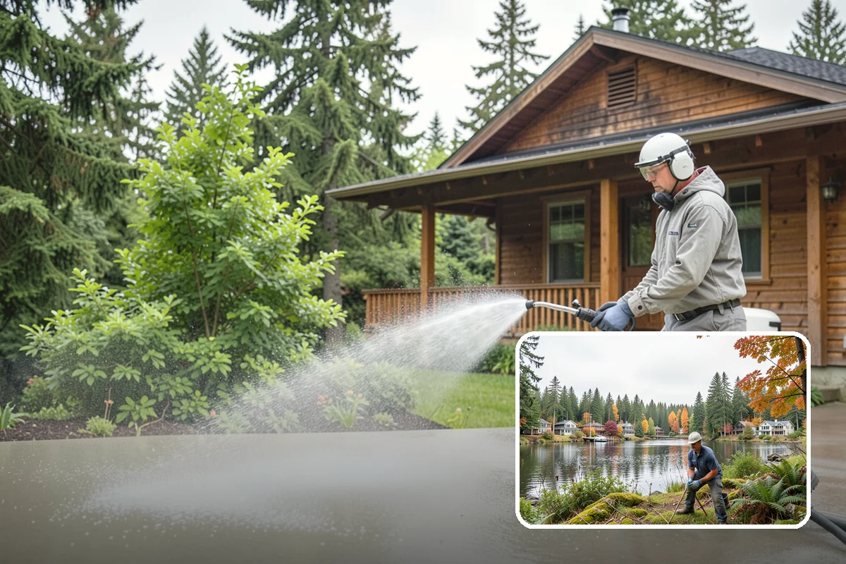 Soft Deck Washing in La Conner, Skagit County, WA - Cleans without splintering or furring the wood