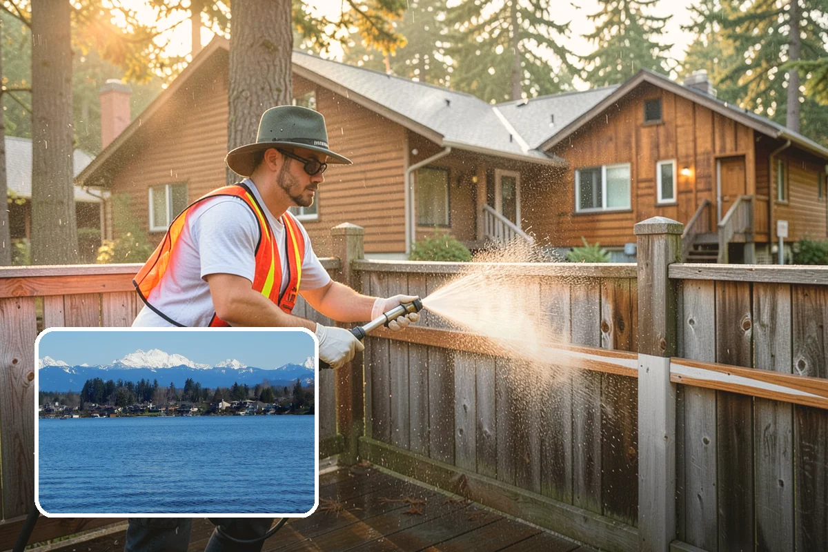 Soft Deck Washing in Lake Stevens, Snohomish County, WA - Cleans without splintering or furring the wood