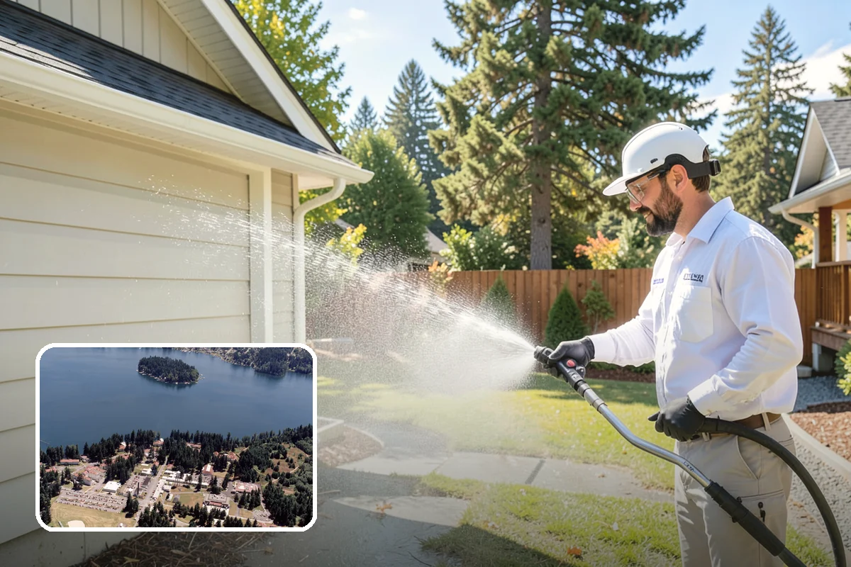 Soft Deck Washing in Lakewood, Pierce County, WA - Cleans without splintering or furring the wood