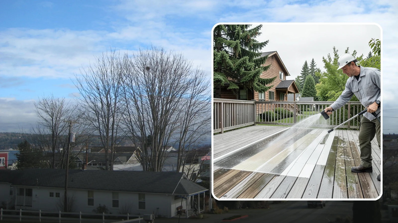 Soft Deck Washing in Langley, Island County, WA - Use low-pressure soft washing to clean delicate or aged decking without splintering the surface.