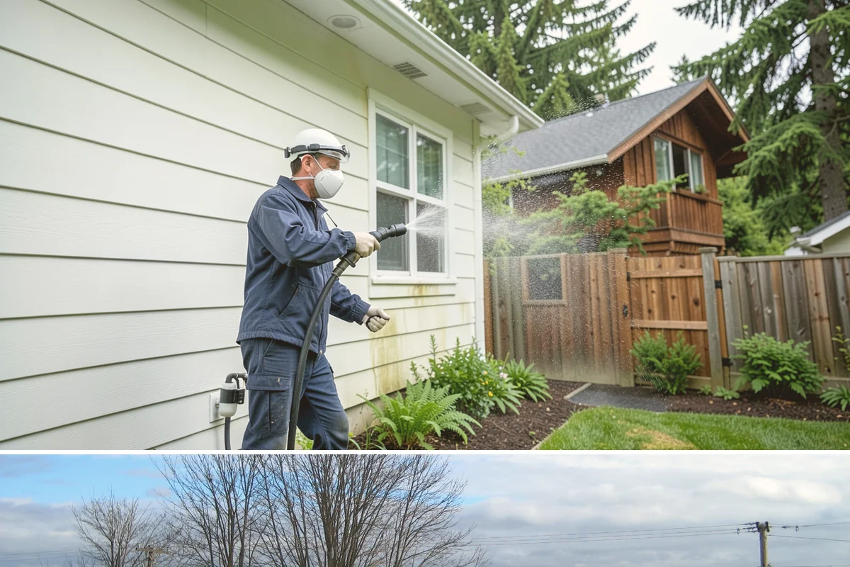 Soft Deck Washing in Langley, Island County, WA - Soft wash decks in warm, dry summer weather to allow proper drying afterward.