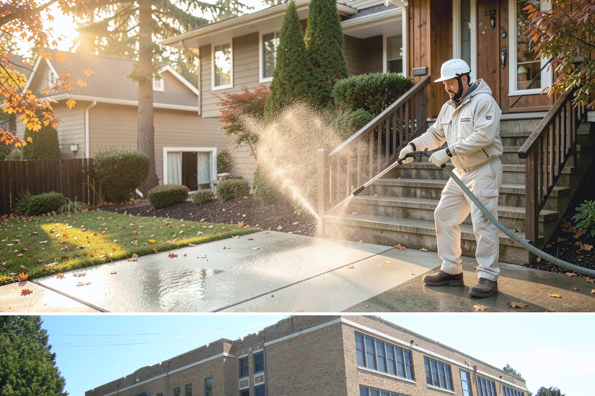 Soft Deck Washing in Maple Valley, King County, WA - Soft wash decks in warm, dry summer weather to allow proper drying afterward.