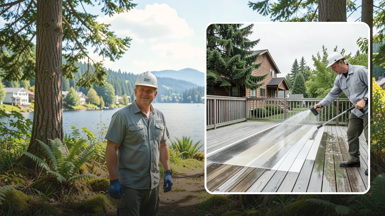 Soft Deck Washing in Milton, King County, WA - Use low-pressure soft washing to clean delicate or aged decking without splintering the surface.
