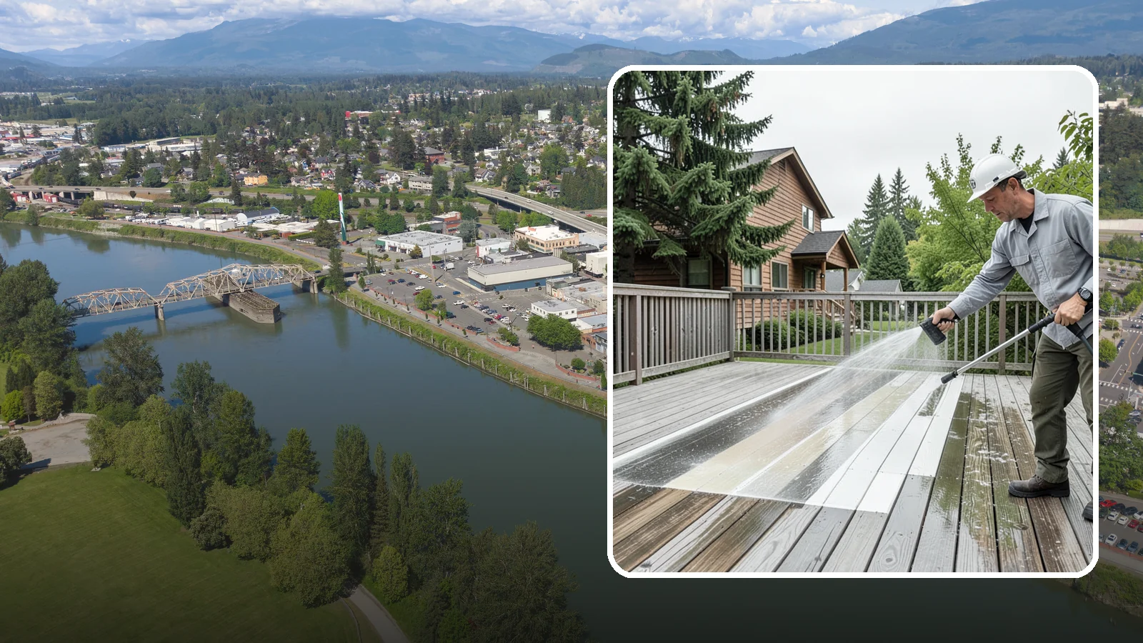 Soft Deck Washing in Mount Vernon, Skagit County, WA - Use low-pressure soft washing to clean delicate or aged decking without splintering the surface.