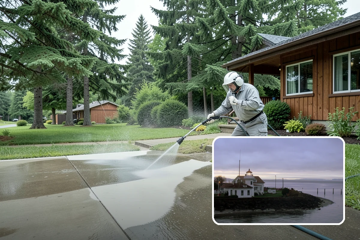 Soft Deck Washing in Mukilteo, Snohomish County, WA - Cleans without splintering or furring the wood
