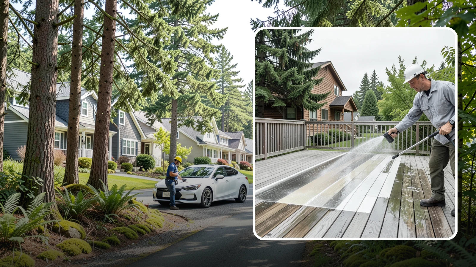 Soft Deck Washing in Normandy Park, King County, WA - Use low-pressure soft washing to clean delicate or aged decking without splintering the surface.