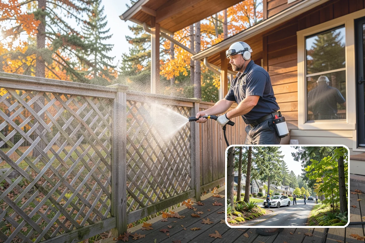 Soft Deck Washing in Normandy Park, King County, WA - Cleans without splintering or furring the wood
