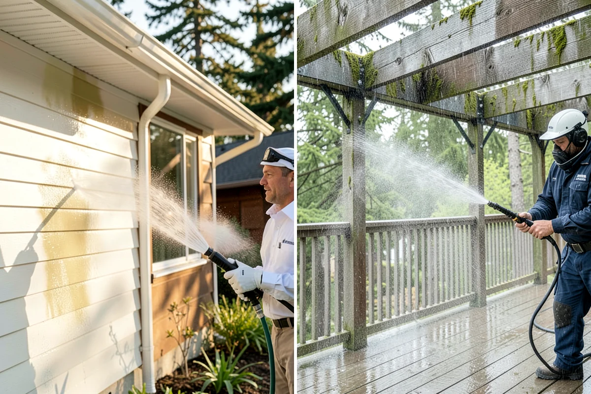 Soft Deck Washing in Normandy Park, King County, WA - Inspect board condition and clear the deck