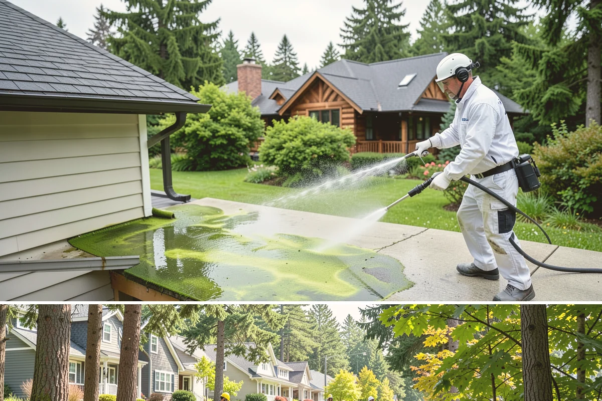 Soft Deck Washing in Normandy Park, King County, WA - Soft wash decks in warm, dry summer weather to allow proper drying afterward.