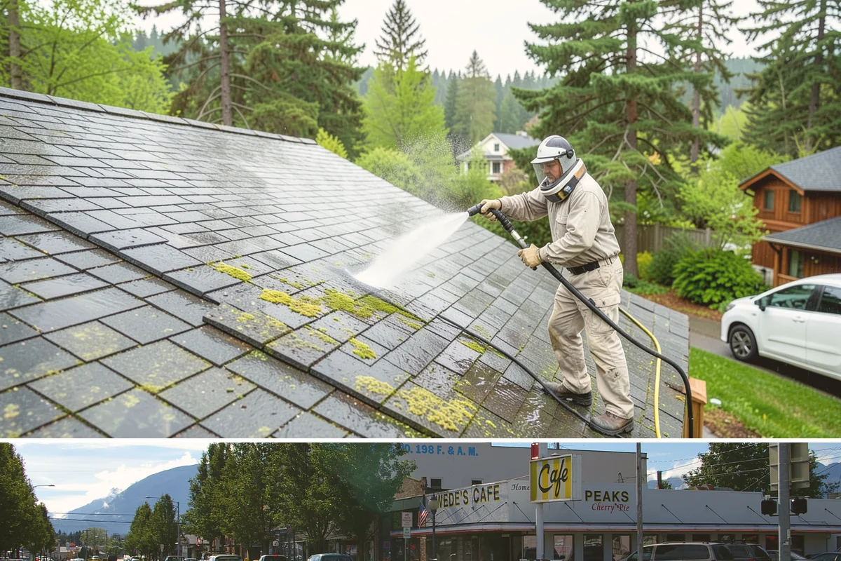 Soft Deck Washing in North Bend, King County, WA - Soft wash decks in warm, dry summer weather to allow proper drying afterward.