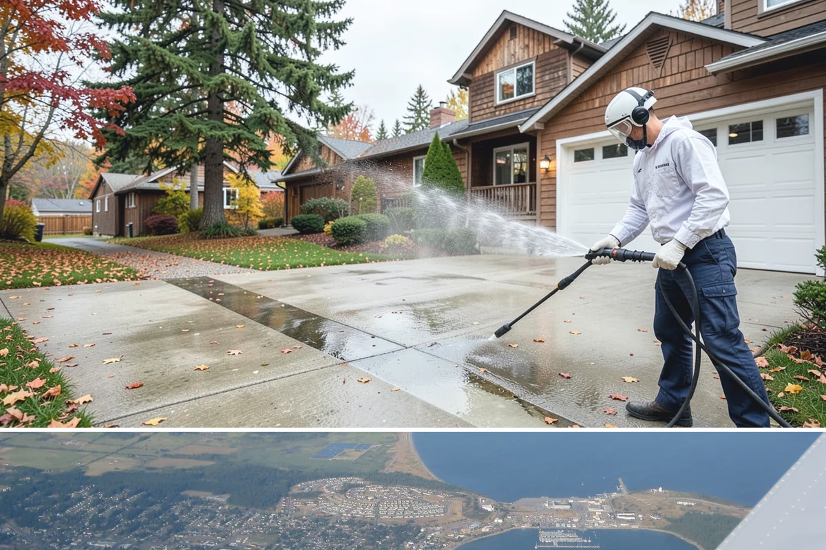 Soft Deck Washing in Oak Harbor, Island County, WA - Soft wash decks in warm, dry summer weather to allow proper drying afterward.