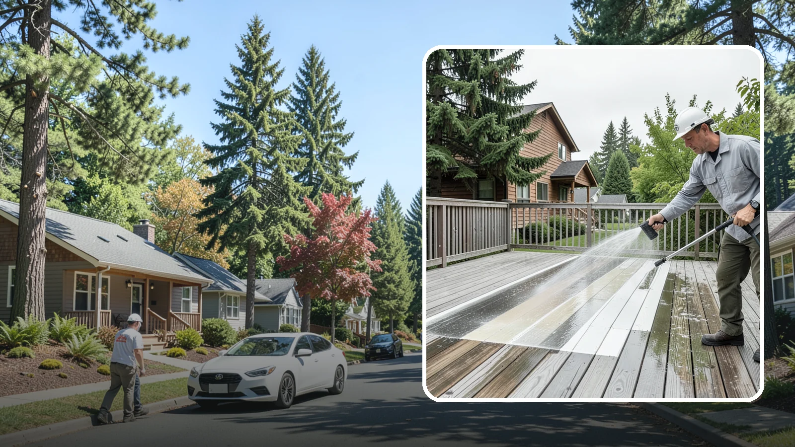 Soft Deck Washing in Orting, Pierce County, WA - Use low-pressure soft washing to clean delicate or aged decking without splintering the surface.