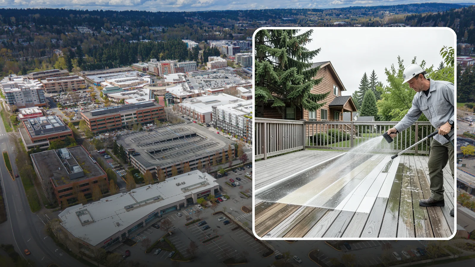 Soft Deck Washing in Redmond, King County, WA - Use low-pressure soft washing to clean delicate or aged decking without splintering the surface.
