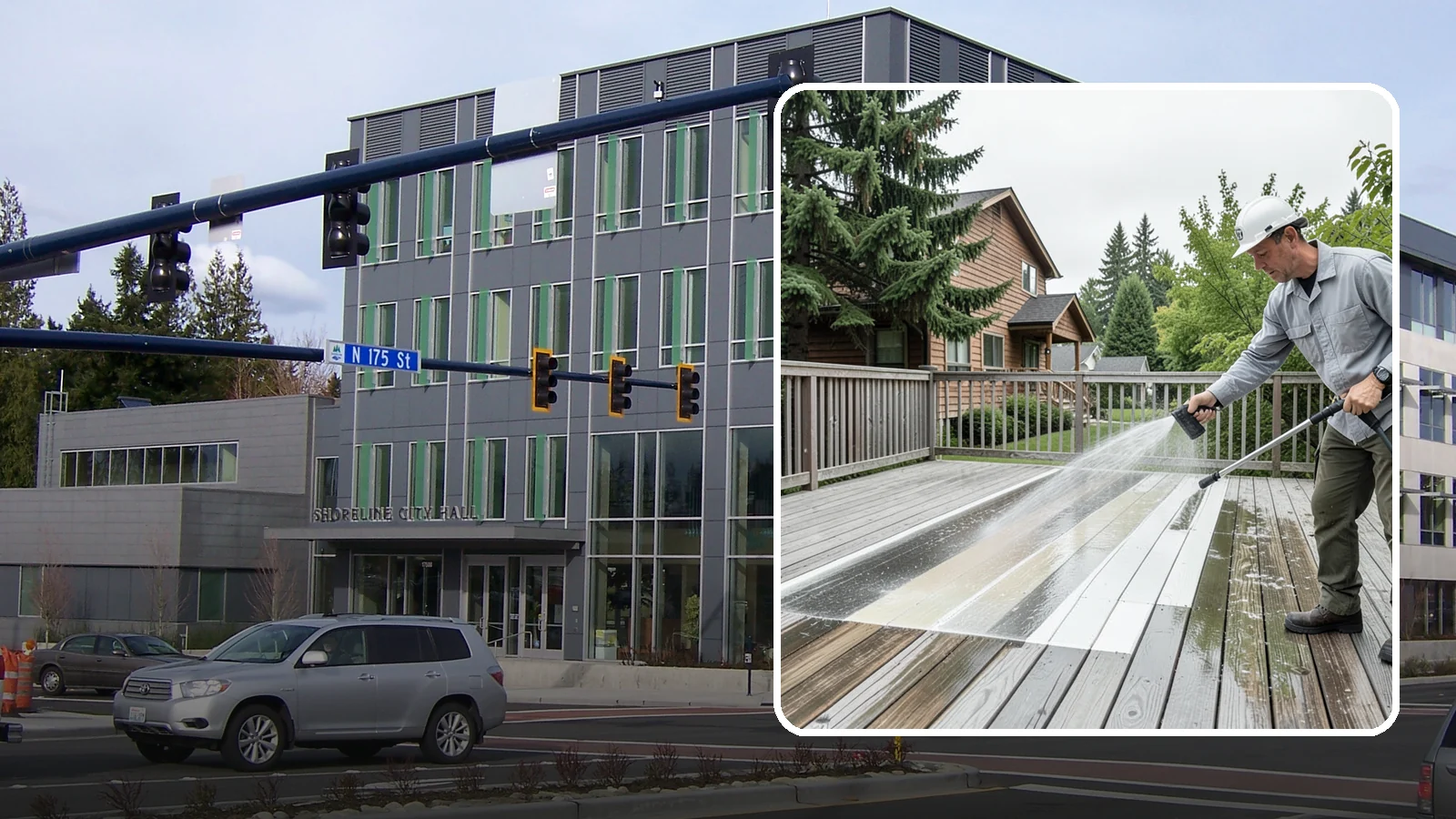 Soft Deck Washing in Shoreline, King County, WA - Use low-pressure soft washing to clean delicate or aged decking without splintering the surface.