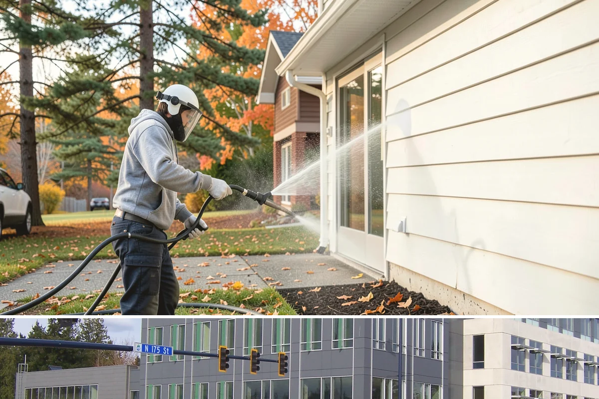 Soft Deck Washing in Shoreline, King County, WA - Soft wash decks in warm, dry summer weather to allow proper drying afterward.