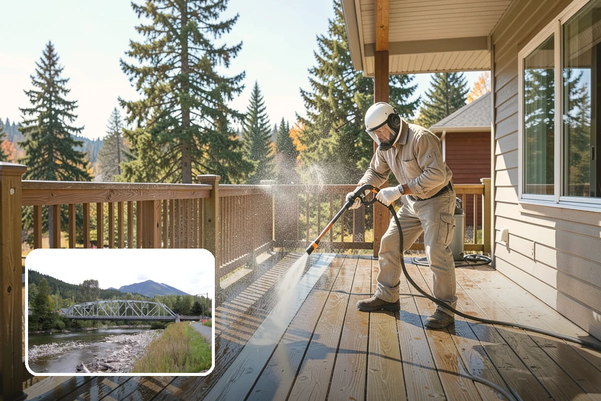 Soft Deck Washing in Skykomish, King County, WA - Cleans without splintering or furring the wood