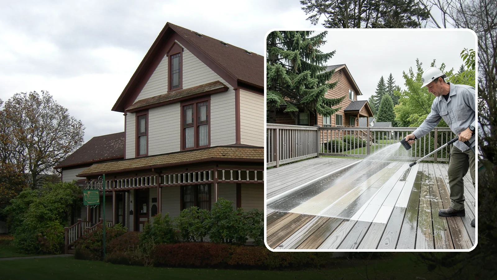 Soft Deck Washing in Sumner, Pierce County, WA - Use low-pressure soft washing to clean delicate or aged decking without splintering the surface.