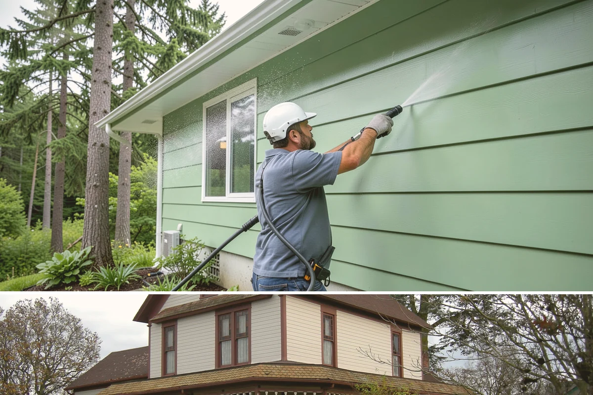 Soft Deck Washing in Sumner, Pierce County, WA - Soft wash decks in warm, dry summer weather to allow proper drying afterward.