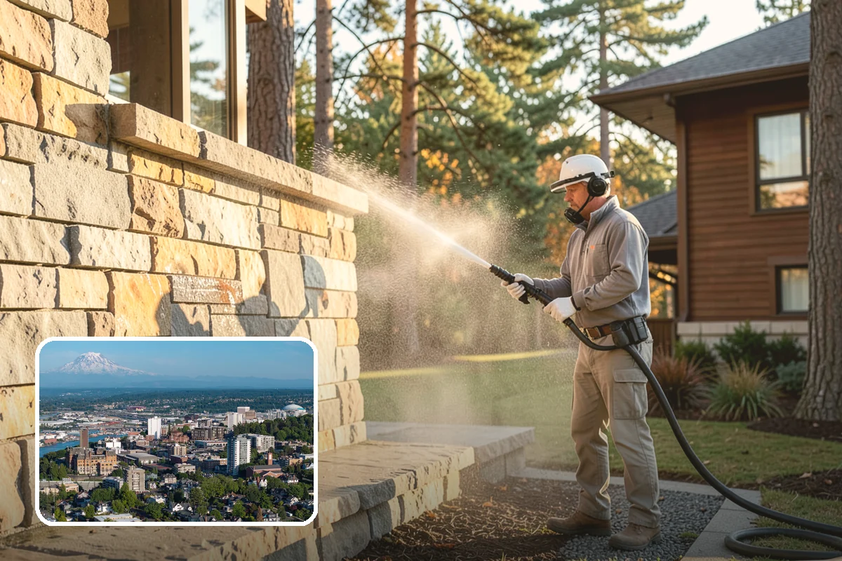 Soft Deck Washing in Tacoma, Pierce County, WA - Cleans without splintering or furring the wood