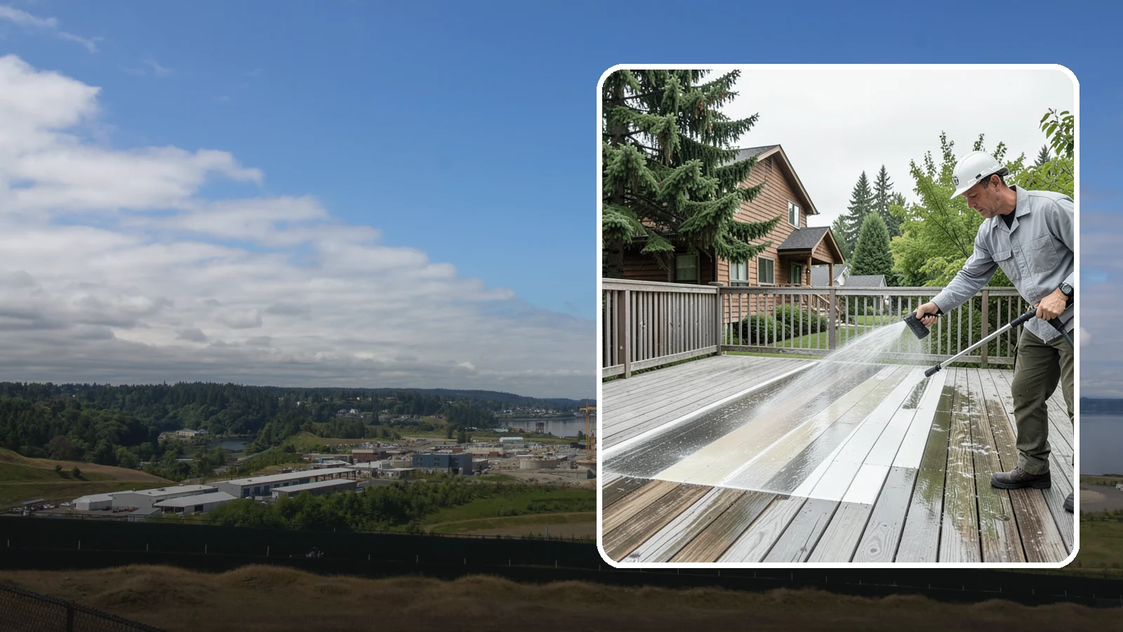 Soft Deck Washing in University Place, Pierce County, WA - Use low-pressure soft washing to clean delicate or aged decking without splintering the surface.