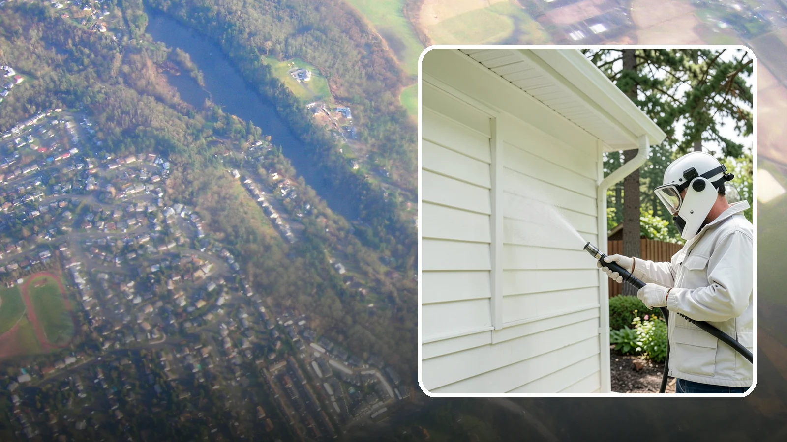 Soft House Washing in Algona, King County, WA - Soft house washing uses low pressure and specialized detergents to clean delicate siding without the risk of gouging or water...